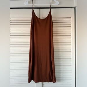Rust colored slip dress